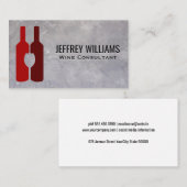 Weinflaschen und Glas-Visitenkarte Visitenkarte (Vorne/Hinten)