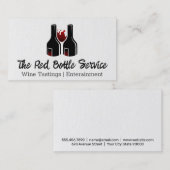Weinflaschen und Glas | Wein Visitenkarte (Vorne/Hinten)