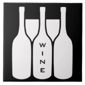 Weinflaschen und Glasdesign Keramik Tile Fliese (Vorderseite)