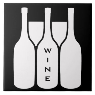 Weinflaschen und Glasdesign Keramik Tile Fliese