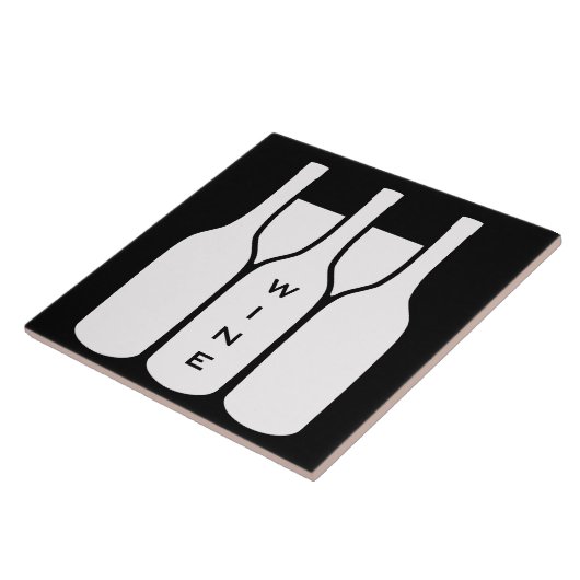 Weinflaschen und Glasdesign Keramik Tile Fliese (Seite)