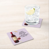 Weinflaschen- und -glasillustration rechteckiger pappuntersetzer (Vor Ort)