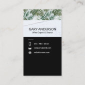 Weinflaschen und Glass-Logo Visitenkarte (Rückseite)