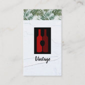 Weinflaschen und Glass-Logo Visitenkarte (Vorderseite)