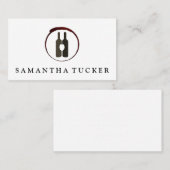 Weinflaschen und Glass-Logo Visitenkarte (Vorne/Hinten)