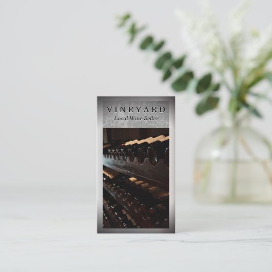Weinflaschen Visitenkarte (Stehend Vorderseite)
