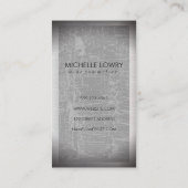 Weinflaschen Visitenkarte (Rückseite)