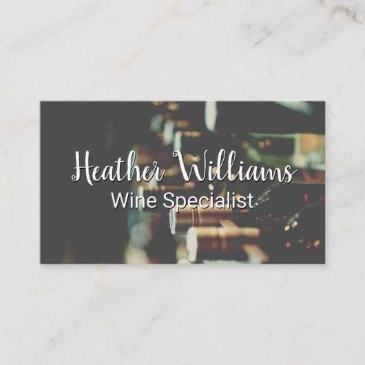 Weinflaschen Visitenkarte (Vorderseite)
