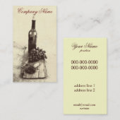 Weinflaschen-Visitenkarteschablone Visitenkarte (Vorne/Hinten)