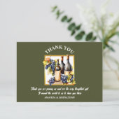 Weinflaschen Wein Weingarten Dank Dankeskarte (Stehend Vorderseite)