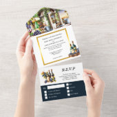 Weinflaschen Weinberg Wein Weinflaschen Weintraube All In One Einladung (Abreißen)