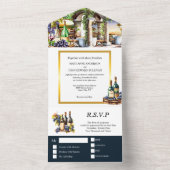 Weinflaschen Weinberg Wein Weinflaschen Weintraube All In One Einladung (Innen Boden)