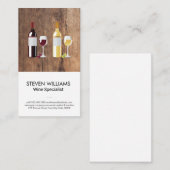 Weinflaschen | Wood Business Card Visitenkarte (Vorne/Hinten)