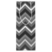 Weinflaschen - Zickzack mit Script Geschenktüte Für Weinflaschen (Rückseite)