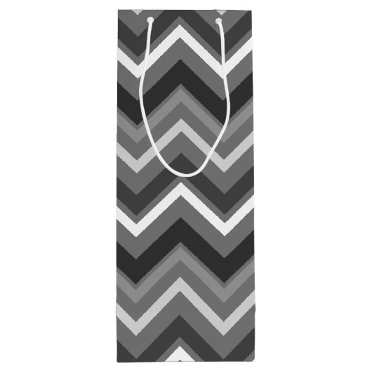 Weinflaschen - Zickzack mit Script Geschenktüte Für Weinflaschen (Rückseite)