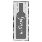 Weinflaschen - Zickzack mit Script Geschenktüte Für Weinflaschen (Vorderseite)