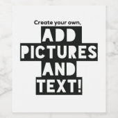 WEINFLASCHENFLASCHE für benutzerdefinierte Beschri Weinetikett (Einzelnes Label)