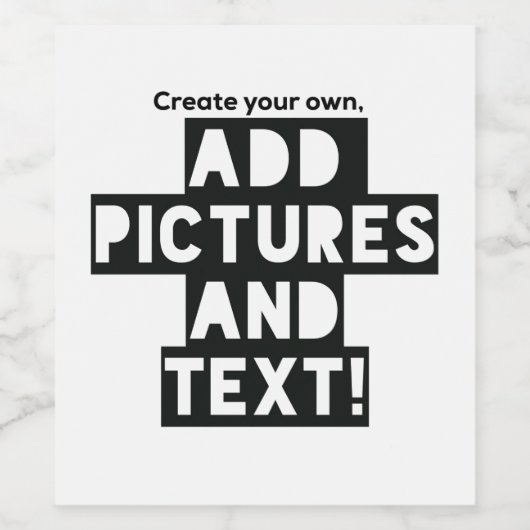 WEINFLASCHENFLASCHE für benutzerdefinierte Beschri Weinetikett (Einzelnes Label)