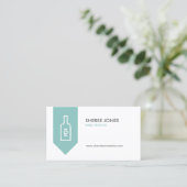WEINFLASCHENLOGO (AQUA) Business Card Visitenkarte (Stehend Vorderseite)