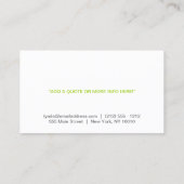 WEINFLASCHENLOGO (DK GRAY) Visitenkarte (Rückseite)