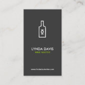WEINFLASCHENLOGO (DK GRAY) Visitenkarte (Vorderseite)
