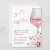 Weinflorale 70. Geburtstagsparty Einladung (Vorderseite)