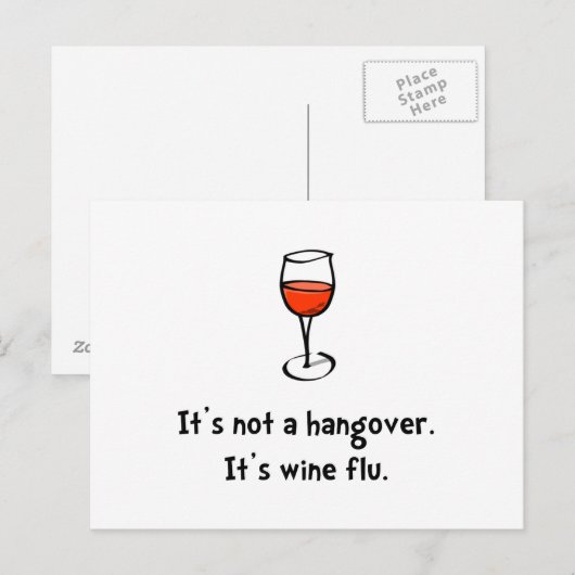 Weinflu Postkarte (Vorne/Hinten)