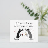 Weinfreund, Weinfreund, Weinfreund Postkarte (Stehend Vorderseite)