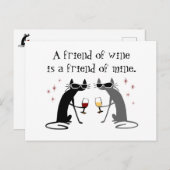 Weinfreund, Weinfreund, Weinfreund Postkarte (Vorne/Hinten)