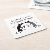 Weinfreund, Weinfreund, Weinfreund Rechteckiger Pappuntersetzer (angewinkelt)