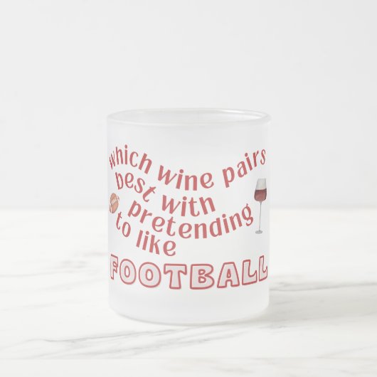Weinfussballlustige Gameday mattierte Tasse (Mittel)