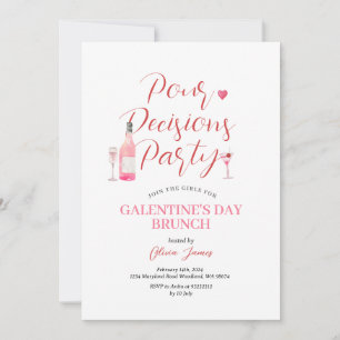 Weingalentine Party Brunch Abendessen Valentine Einladung