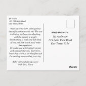 Weingarten Aquarell denken Sie an Postkarte (Rückseite)