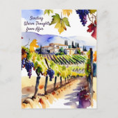 Weingarten Aquarell denken Sie an Postkarte (Vorderseite)