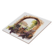 Weingarten Aquarellfarben Druckfarbe Fliese (Seite)