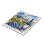 Weingarten Aquarellfarben Druckfarbe Fliese (Seite)