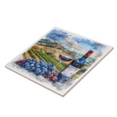 Weingarten Aquarellfarben Druckfarbe Fliese (Seite)