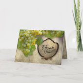 Weingarten Chardonnay Grüne Weintrauben Dankeskarte (Vorderseite)