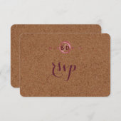 Weingarten Cork Stains Red Wine Wedding RSVP (Vorne/Hinten)