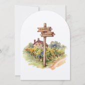 Weingarten Einladung zur Hochzeit (Rückseite)