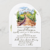 Weingarten Einladung zur Hochzeit (Vorne/Hinten)