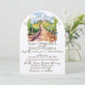 Weingarten Einladung zur Hochzeit (Stehend Vorderseite)