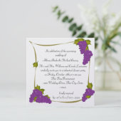 Weingarten Ernte Weintrauben Probe Abendessen Einladung (Stehend Vorderseite)