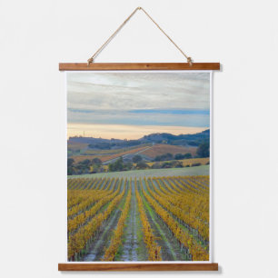 Weingarten Grapevnes im Herbst Wandteppich Mit Holzrahmen