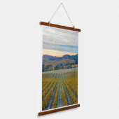 Weingarten Grapevnes im Herbst Wandteppich Mit Holzrahmen (Gewinkelt)