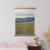 Weingarten Grapevnes im Herbst Wandteppich Mit Holzrahmen (Schlafzimmer)