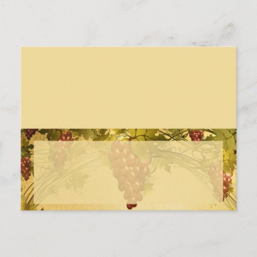 Weingarten Hochzeit Schriftliche Platzkarte Postkarte (Vorderseite)