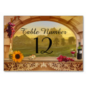 Weingarten Hochzeitskarte Tischnummer (Rückseite)