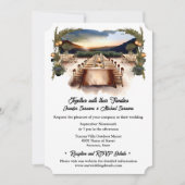 Weingarten Hochzeitsmarsch mit Aquarellfarben Einladung (Vorderseite)