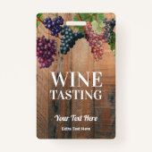 Weingarten Holz & Trauben Logos für Weinverkostung Ausweis (Vorderseite)